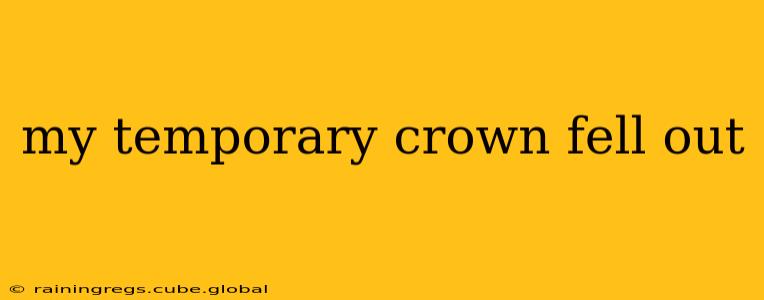 my temporary crown fell out