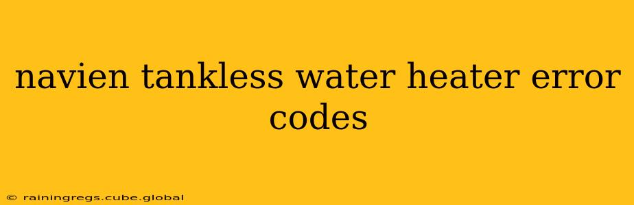navien tankless water heater error codes