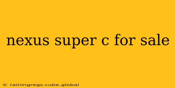 nexus super c for sale