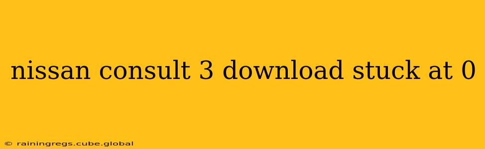 nissan consult 3 download stuck at 0
