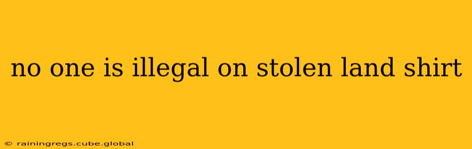 no one is illegal on stolen land shirt