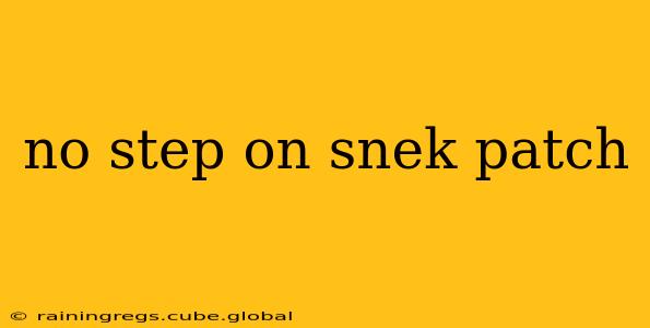 no step on snek patch