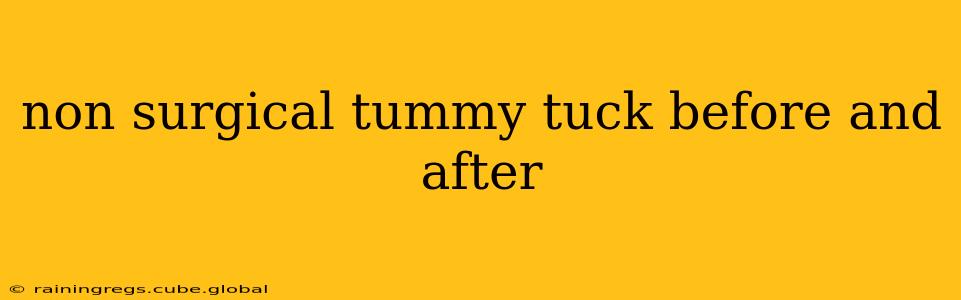 non surgical tummy tuck before and after