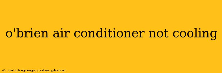 o'brien air conditioner not cooling