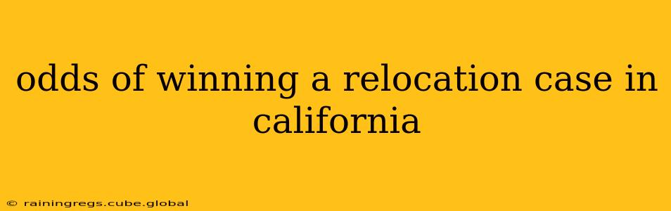 odds of winning a relocation case in california