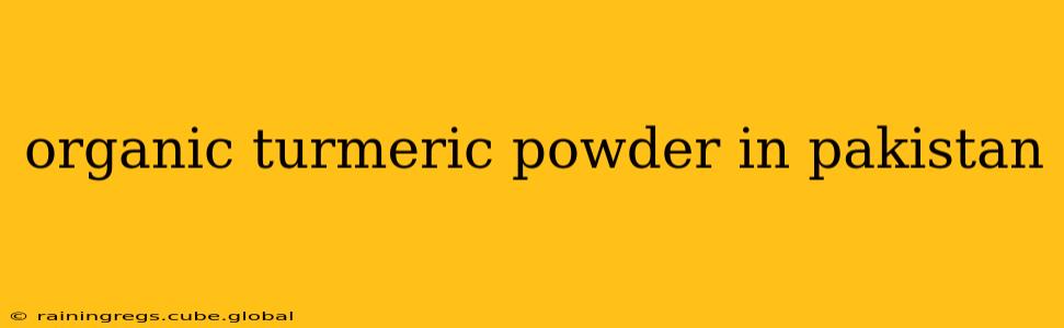organic turmeric powder in pakistan
