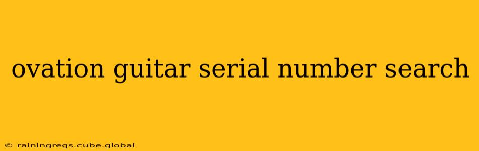 ovation guitar serial number search