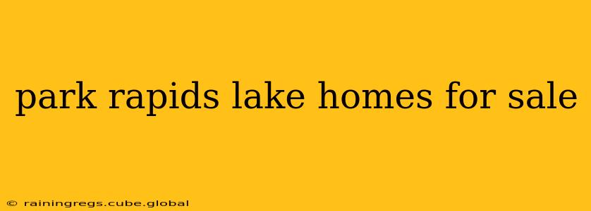 park rapids lake homes for sale