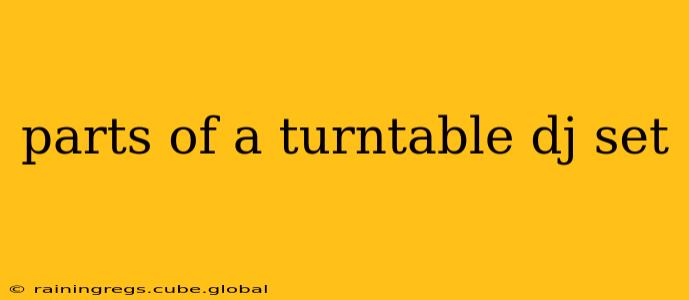 parts of a turntable dj set