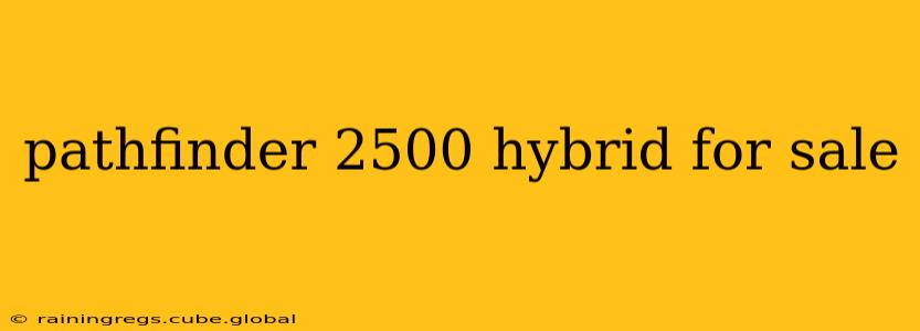 pathfinder 2500 hybrid for sale