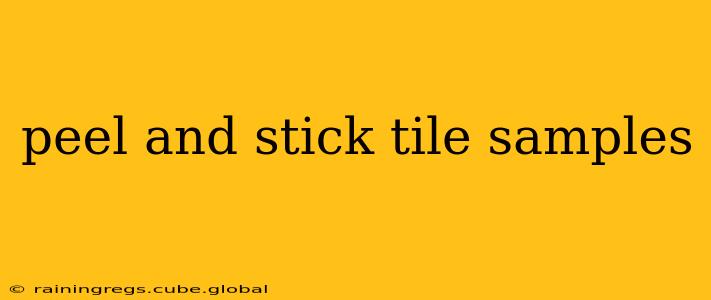 peel and stick tile samples