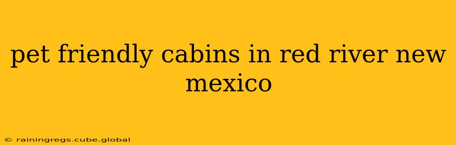 pet friendly cabins in red river new mexico
