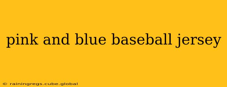 pink and blue baseball jersey
