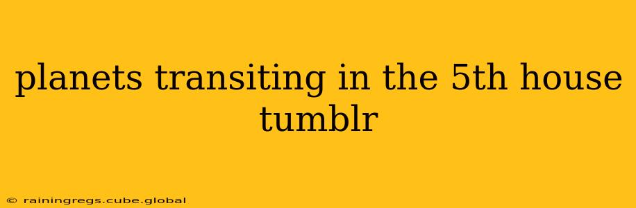 planets transiting in the 5th house tumblr