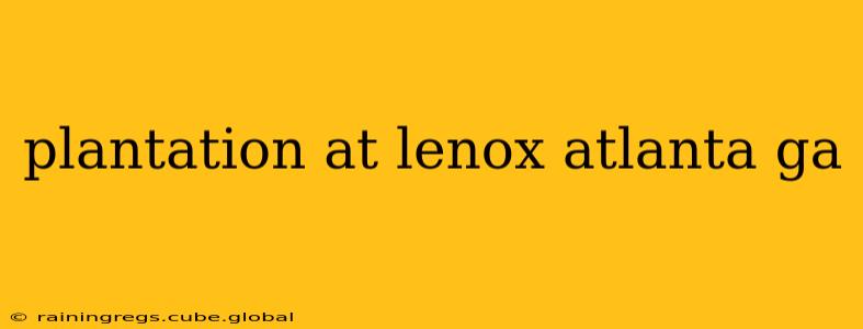 plantation at lenox atlanta ga