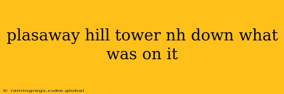 plasaway hill tower nh down what was on it