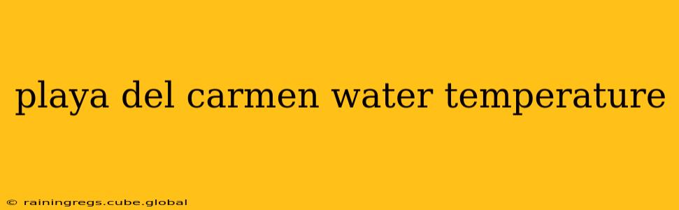 playa del carmen water temperature