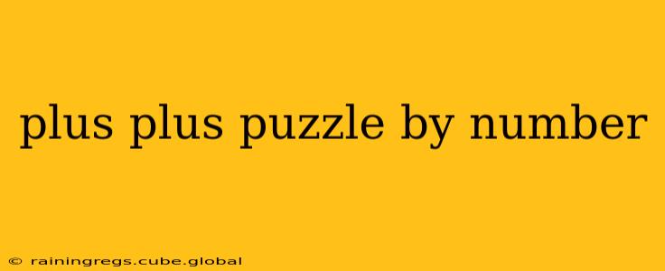 plus plus puzzle by number