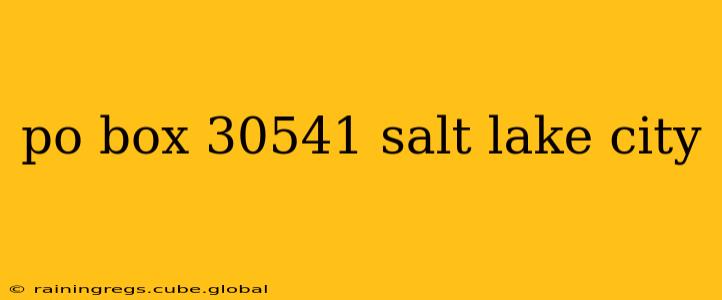 po box 30541 salt lake city
