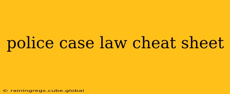 police case law cheat sheet