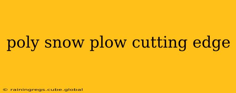 poly snow plow cutting edge