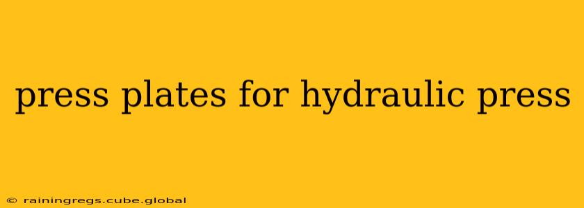 press plates for hydraulic press