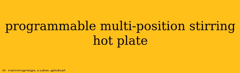 programmable multi-position stirring hot plate