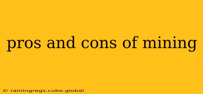 pros and cons of mining