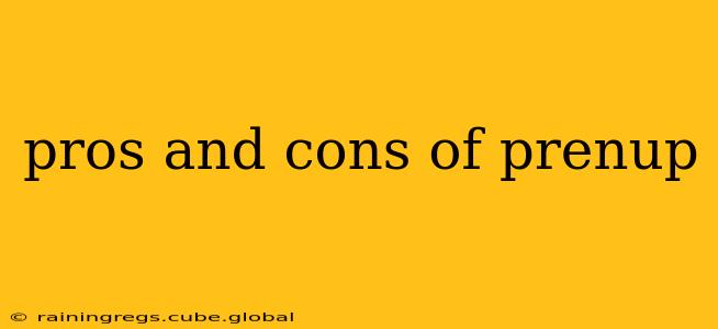 pros and cons of prenup