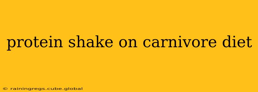 protein shake on carnivore diet