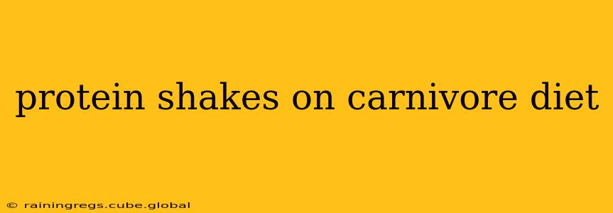 protein shakes on carnivore diet