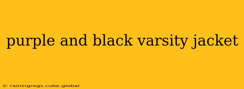 purple and black varsity jacket
