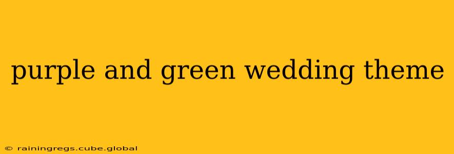 purple and green wedding theme