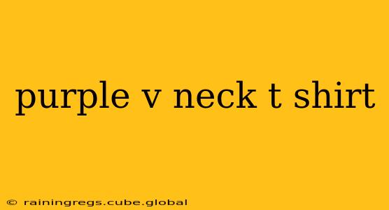purple v neck t shirt