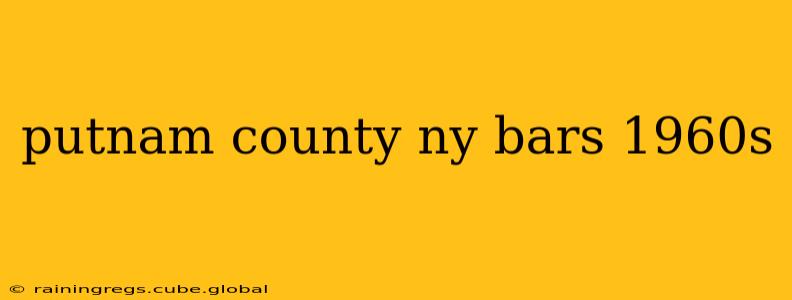 putnam county ny bars 1960s