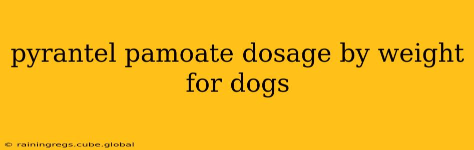 pyrantel pamoate dosage by weight for dogs