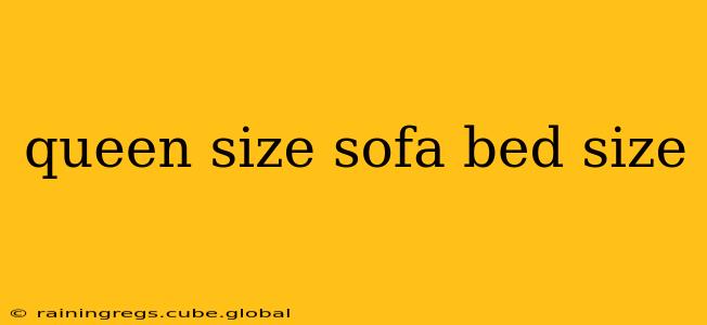 queen size sofa bed size