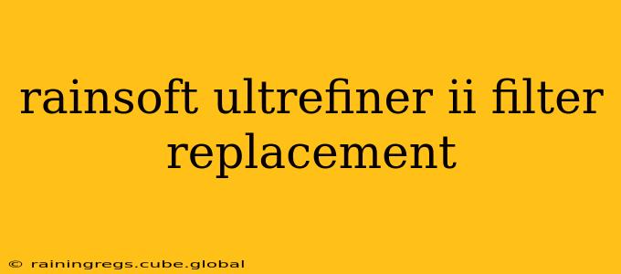 rainsoft ultrefiner ii filter replacement