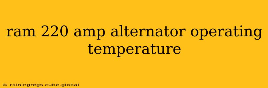 ram 220 amp alternator operating temperature
