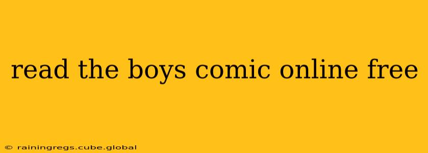 read the boys comic online free