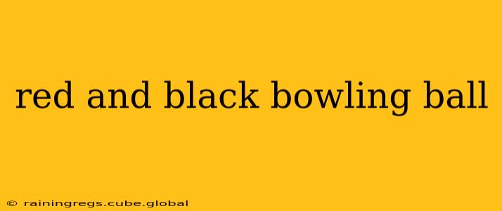 red and black bowling ball