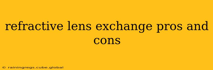 refractive lens exchange pros and cons