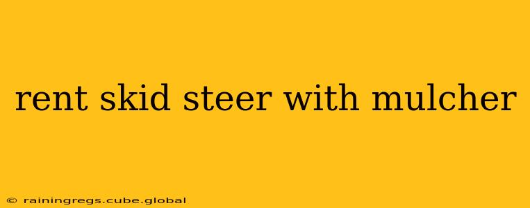 rent skid steer with mulcher