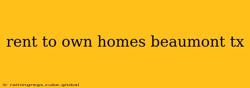 rent to own homes beaumont tx