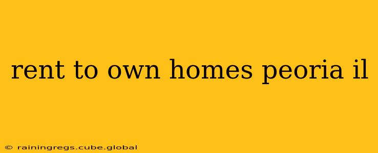 rent to own homes peoria il