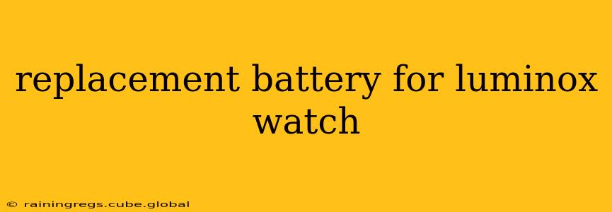 replacement battery for luminox watch