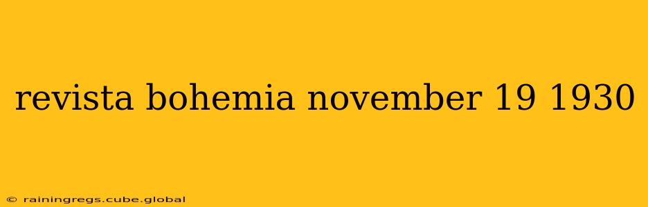 revista bohemia november 19 1930