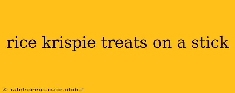 rice krispie treats on a stick