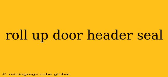 roll up door header seal