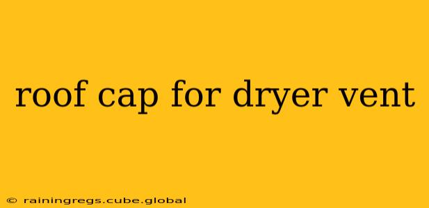 roof cap for dryer vent